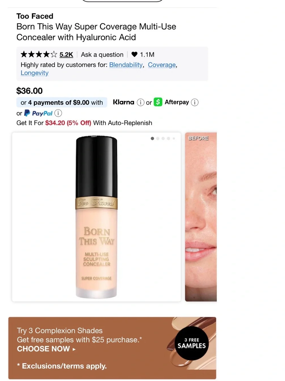 Too Faced Born This Way Multi-Use Sculpting Concealer - Cream Puff